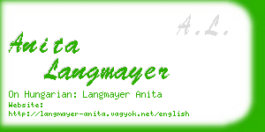 anita langmayer business card